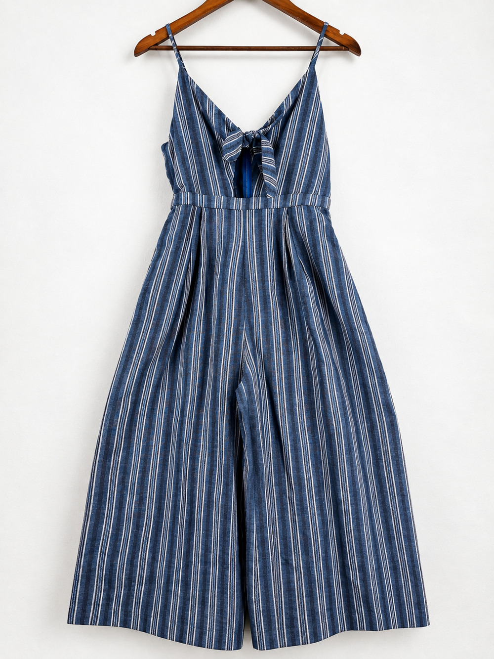 Gianni Bini Striped Nautical Jumpsuit Size Medium Wide Leg Coastal Sailor